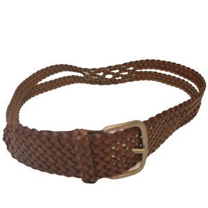 Women's Boho Belt Braided Brown Leather Size XL Belt